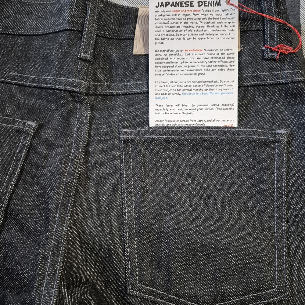 Brand new with tags!!! Mens size 30 Naked&Famous slimguy Black selvedge denim
